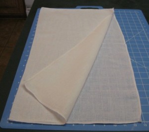 Cloth diaper folded in half