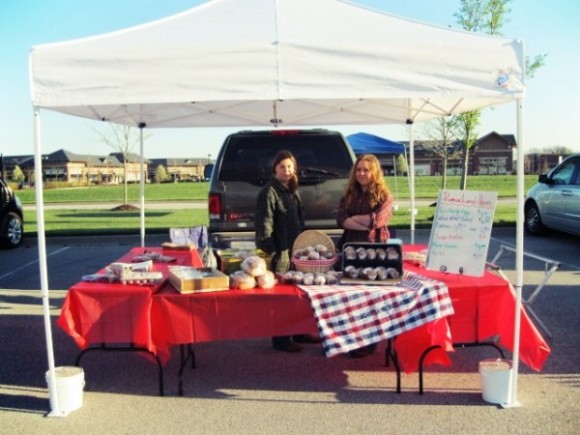 Day one farmers market setup